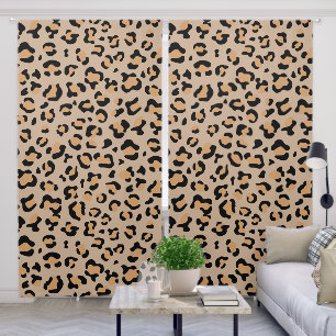 Leopard Print, Leopard Spots, Brown Leopard Blackout Curtains