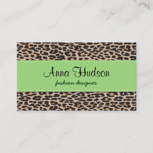 Leopard Print Leopard Spots Brown Leopard Business Card