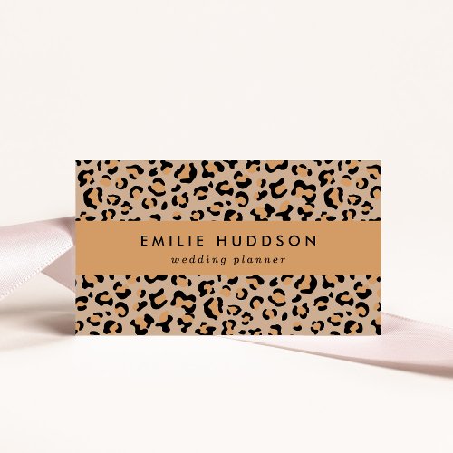 Leopard Print Leopard Spots Brown Leopard Business Card
