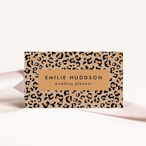 Leopard Print Leopard Spots Brown Leopard Business Card