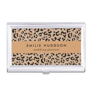 Leopard Print, Leopard Spots, Brown Leopard Business Card Case