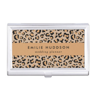 Leopard Print, Leopard Spots, Brown Leopard Business Card Case