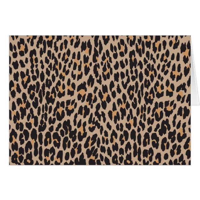 Leopard Print, Leopard Spots, Brown Leopard Cards (Front Horizontal)