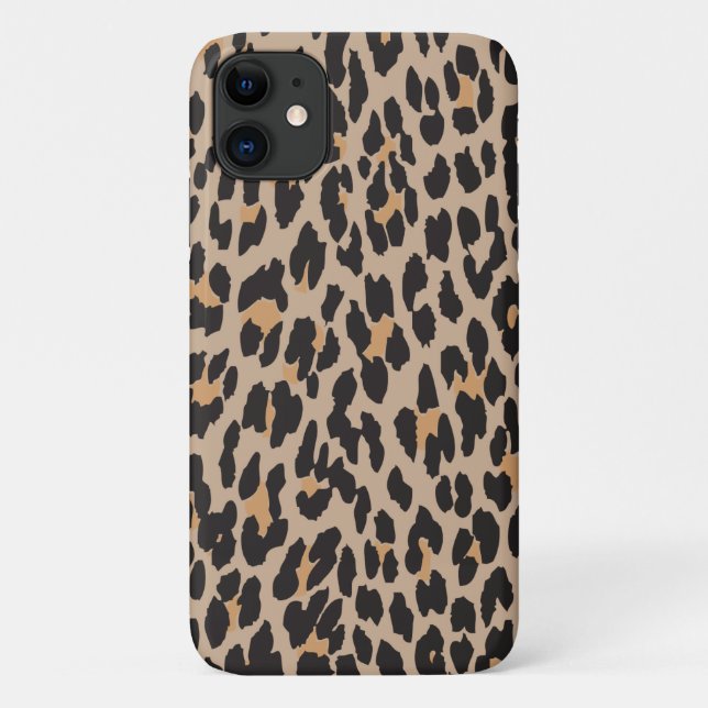 Leopard Print, Leopard Spots, Brown Leopard Case-Mate iPhone Case (Back)