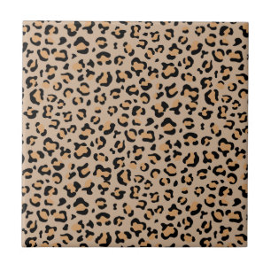 Leopard Print, Leopard Spots, Brown Leopard Ceramic Tile