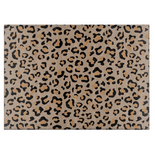 Leopard Print Leopard Spots Brown Leopard Cutting Board
