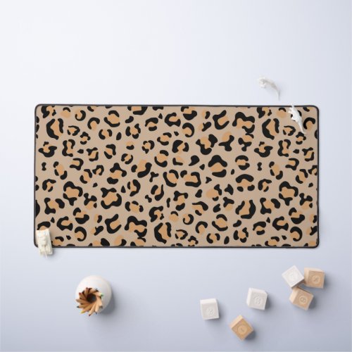 Leopard Print Leopard Spots Brown Leopard Desk Mat