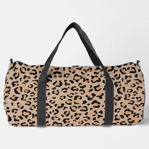 Leopard Print Leopard Spots Brown Leopard Duffle Bag