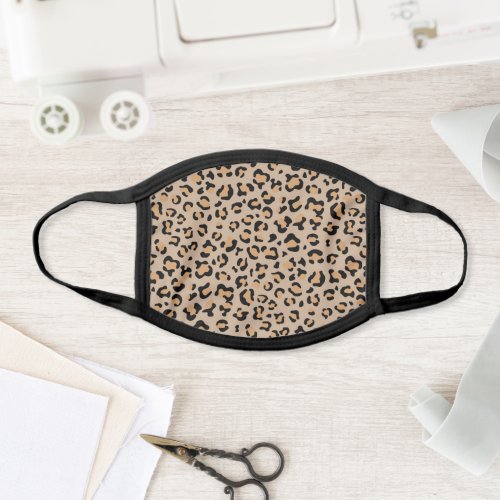 Leopard Print Leopard Spots Brown Leopard Face Mask