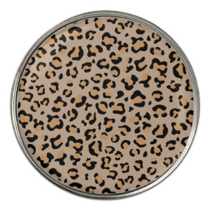 Leopard Print, Leopard Spots, Brown Leopard Golf Ball Marker