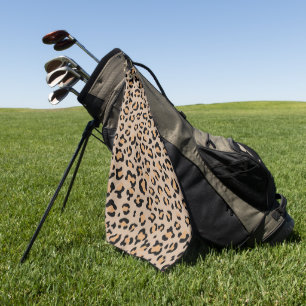 Leopard Print, Leopard Spots, Brown Leopard Golf Towel