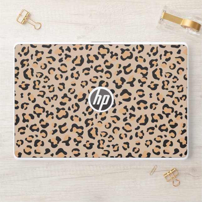 Leopard Print, Leopard Spots, Brown Leopard HP Laptop Skin (Desk)