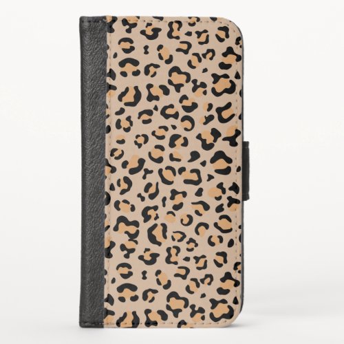 Leopard Print Leopard Spots Brown Leopard iPhone X Wallet Case