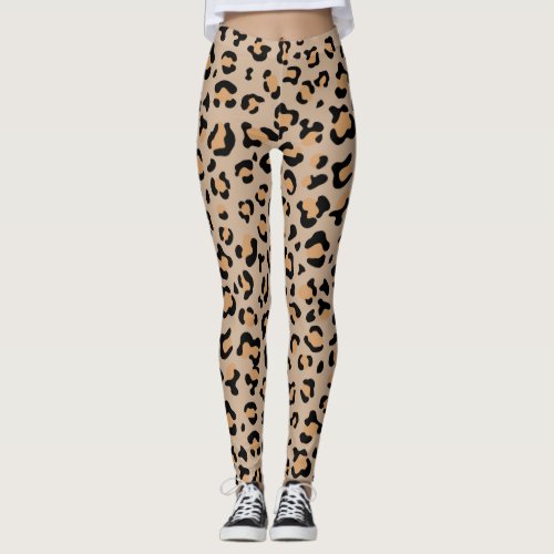 Leopard Print Leopard Spots Brown Leopard Leggings