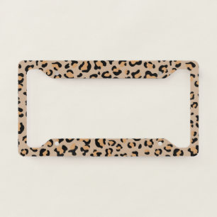 Leopard Print, Leopard Spots, Brown Leopard License Plate Frame