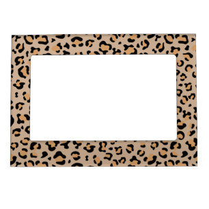 Leopard Print, Leopard Spots, Brown Leopard Magnetic Frame