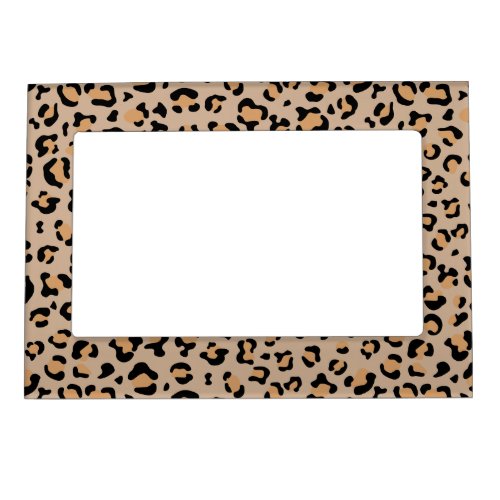 Leopard Print Leopard Spots Brown Leopard Magnetic Frame