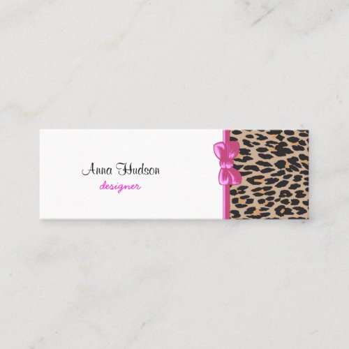Leopard Print Leopard Spots Brown Leopard Mini Business Card