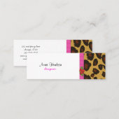 Leopard Print, Leopard Spots, Brown Leopard Mini Business Card (Front/Back)