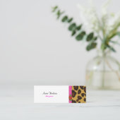 Leopard Print, Leopard Spots, Brown Leopard Mini Business Card (Standing Front)