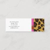 Leopard Print, Leopard Spots, Brown Leopard Mini Business Card (Back)