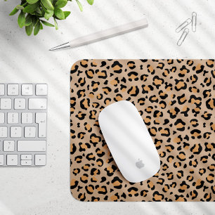 Leopard Print, Leopard Spots, Brown Leopard Mouse Pad