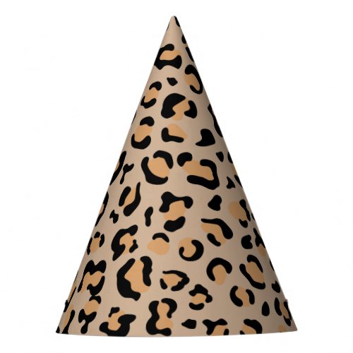 Leopard Print Leopard Spots Brown Leopard Party Hat