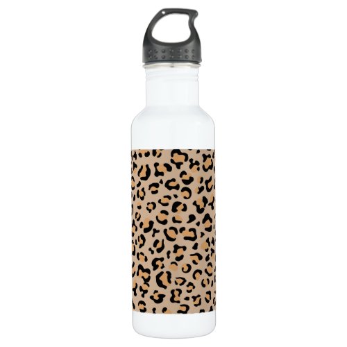 Leopard Print Leopard Spots Brown Leopard Stainless Steel Water Bottle