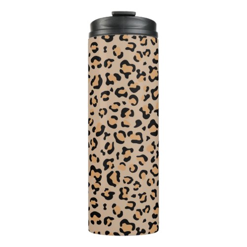 Leopard Print Leopard Spots Brown Leopard Thermal Tumbler