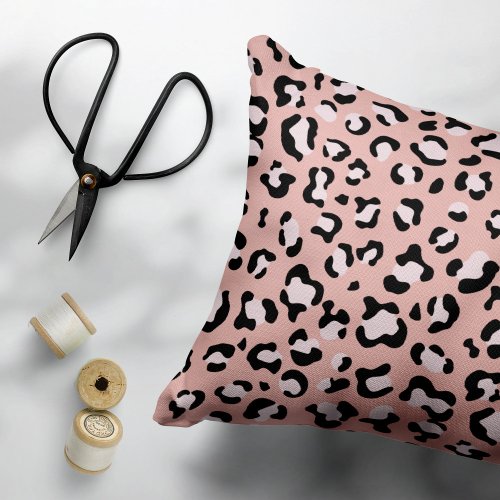 Leopard Print Leopard Spots Pink Leopard Accent Pillow