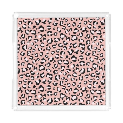 Leopard Print Leopard Spots Pink Leopard Acrylic Tray