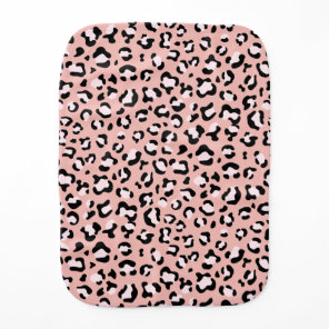 Leopard Print, Leopard Spots, Pink Leopard Baby Burp Cloth