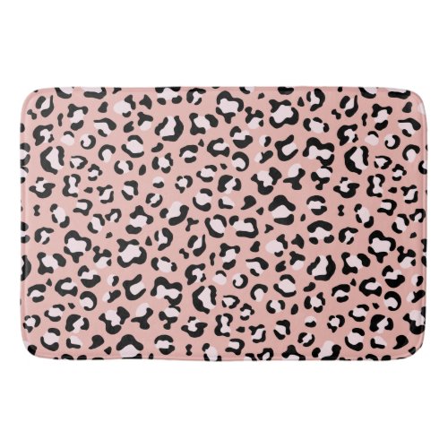 Leopard Print Leopard Spots Pink Leopard Bath Mat