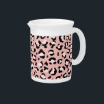 Leopard Print, Leopard Spots, Pink Leopard Beverage Pitcher<br><div class="desc">Elegant,  stylish and sophisticated leopard pattern in pink color. Modern and trendy gift,  perfect for the animal print lover in your life.</div>