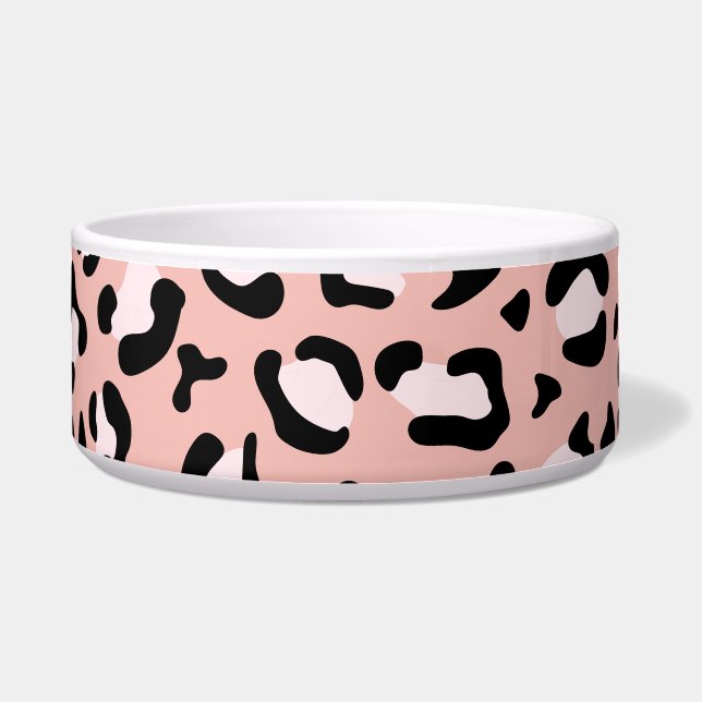 Leopard Print, Leopard Spots, Pink Leopard Bowl (Front)