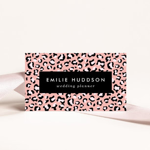 Leopard Print, Leopard Spots, Pink Leopard Business Card