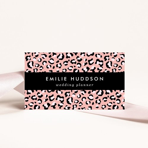 Leopard Print Leopard Spots Pink Leopard Business Card