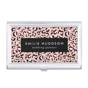 Leopard Print, Leopard Spots, Pink Leopard Business Card Case