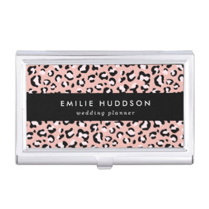Leopard Print, Leopard Spots, Pink Leopard Business Card Case
