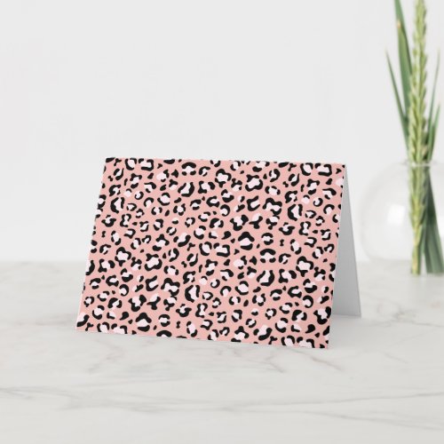 Leopard Print Leopard Spots Pink Leopard Card