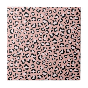 Leopard Print, Leopard Spots, Pink Leopard Ceramic Tile