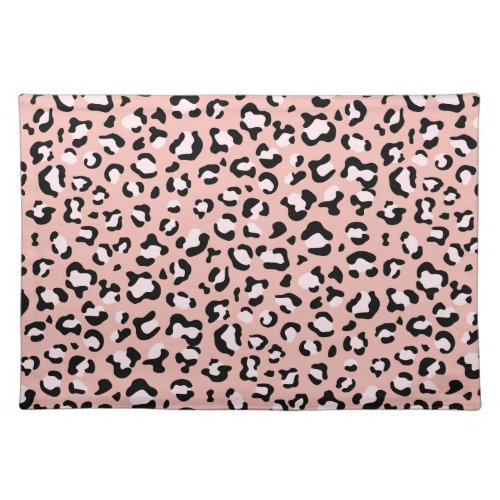 Leopard Print Leopard Spots Pink Leopard Cloth Placemat