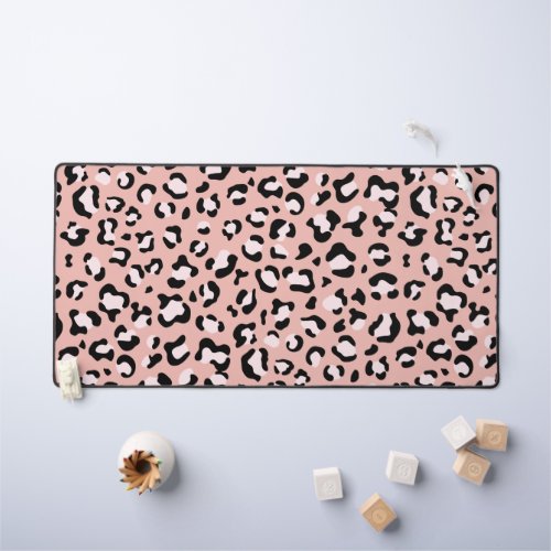 Leopard Print Leopard Spots Pink Leopard Desk Mat