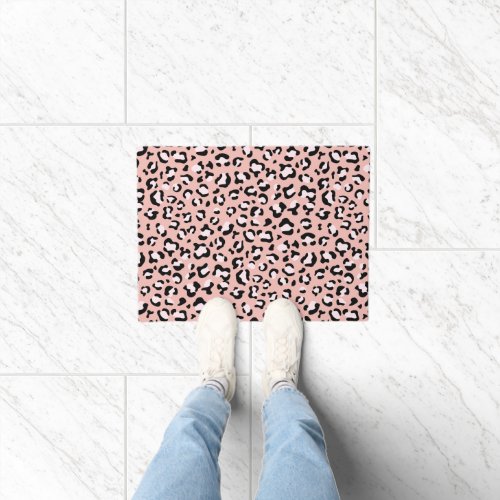 Leopard Print Leopard Spots Pink Leopard Doormat