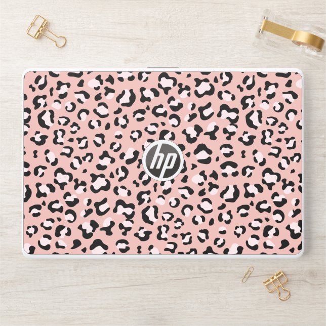 Leopard Print, Leopard Spots, Pink Leopard HP Laptop Skin (Desk)