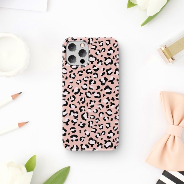 Leopard Print, Leopard Spots, Pink Leopard iPhone Case (Creator Uploaded)
