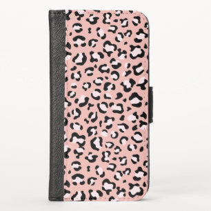 Leopard Print, Leopard Spots, Pink Leopard iPhone X Wallet Case