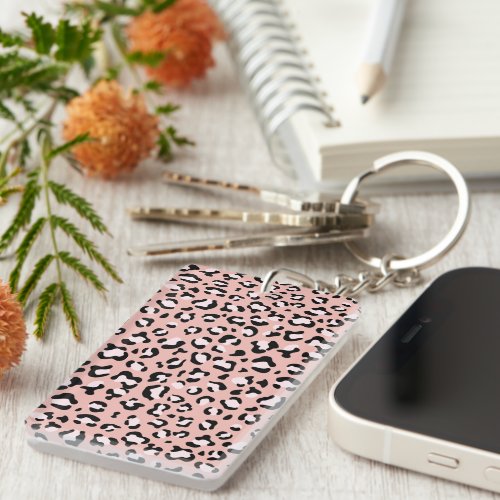 Leopard Print Leopard Spots Pink Leopard Keychain
