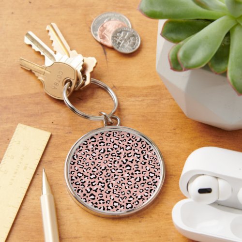Leopard Print Leopard Spots Pink Leopard Keychain