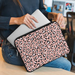 Leopard Print, Leopard Spots, Pink Leopard Laptop Sleeve<br><div class="desc">Elegant,  stylish and sophisticated leopard pattern in pink color. Modern and trendy gift,  perfect for the animal print lover in your life.</div>